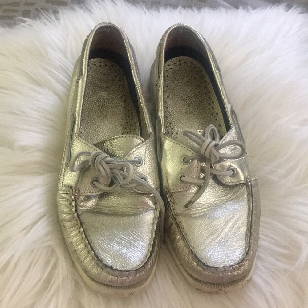 Gold Sperry Top-Sider